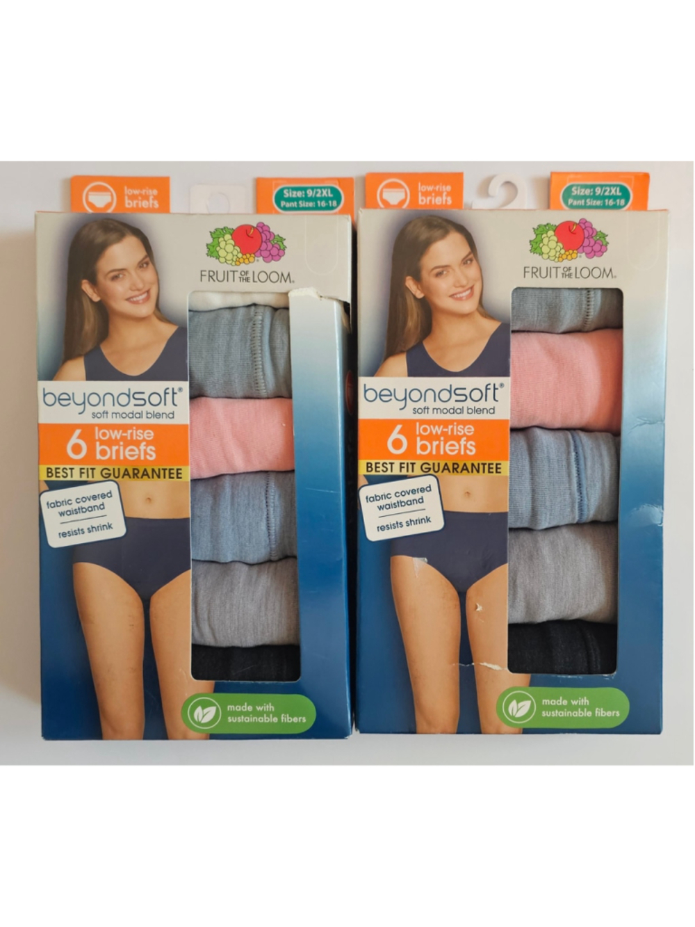 Women's Fruit of the Loom Beyondsoft Low-Rise Briefs XXL Multi-color